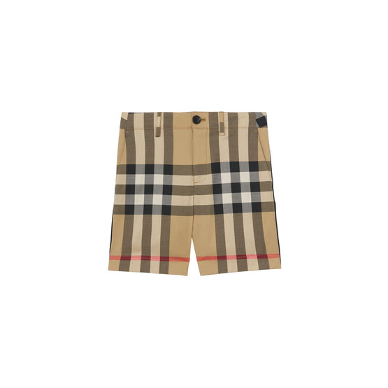 체크 스트레치 코튼 테일러드 쇼츠