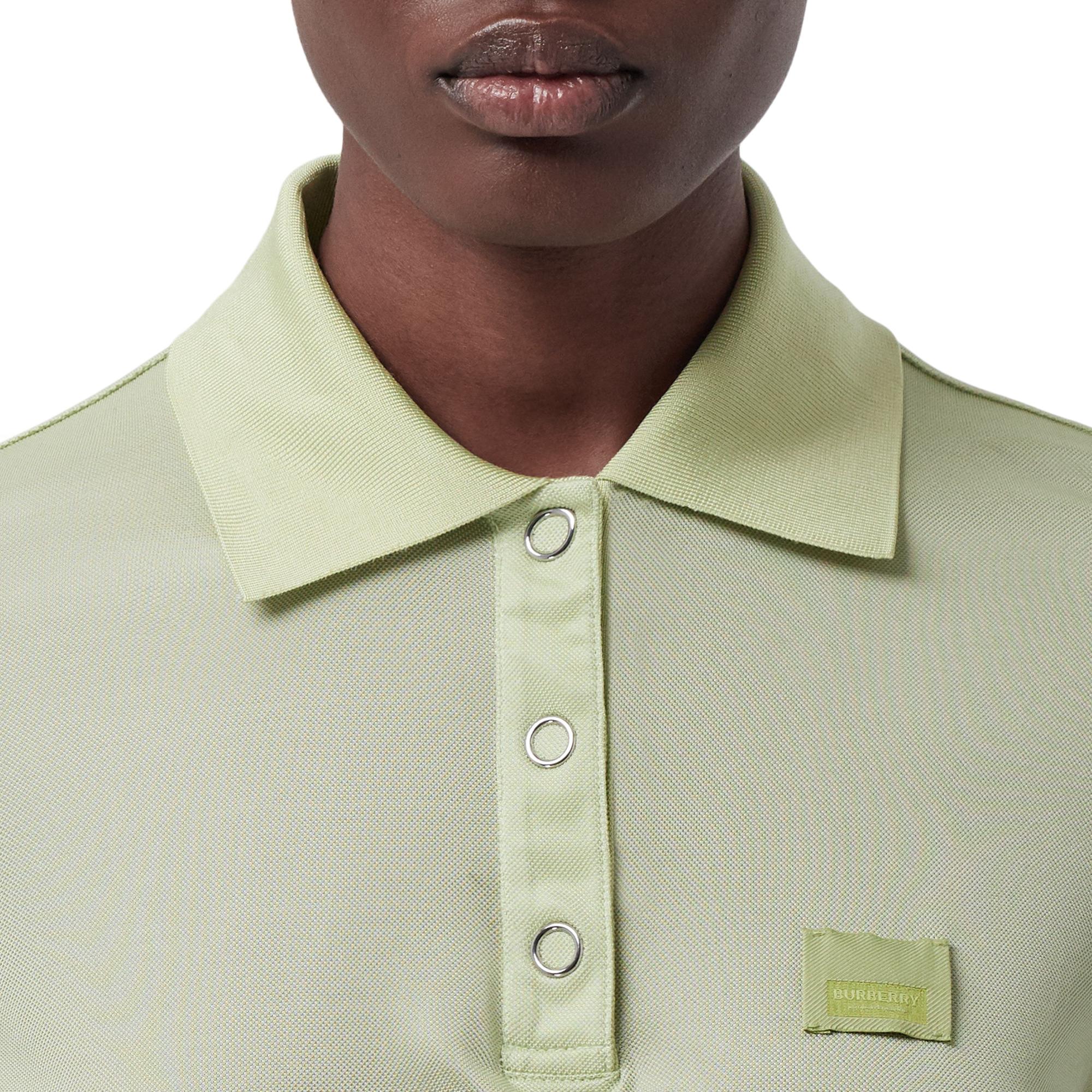 롱 슬리브 모노그램 모티프 저지 폴로셔츠