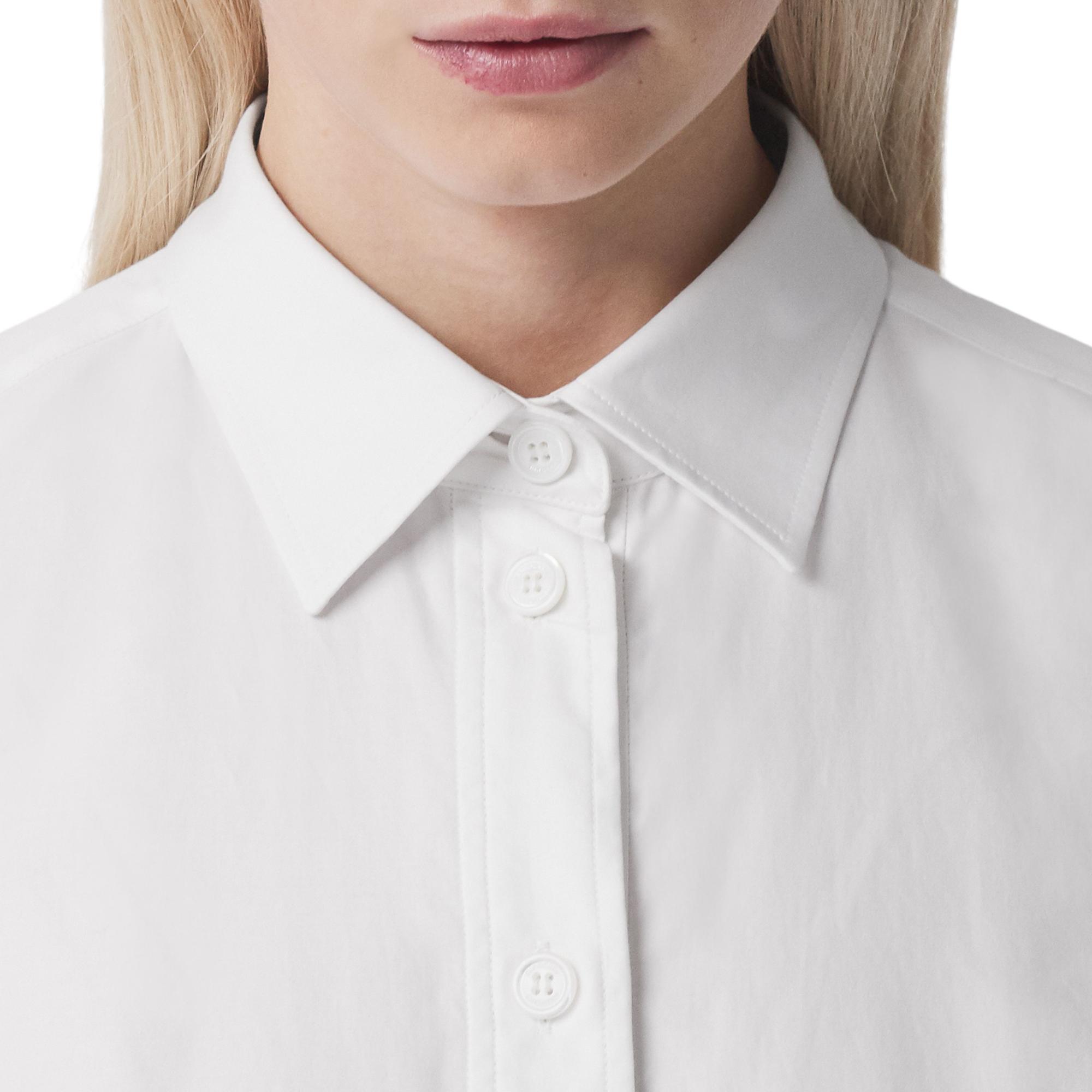 브로드리 앙글레즈 디테일 코튼 셔츠