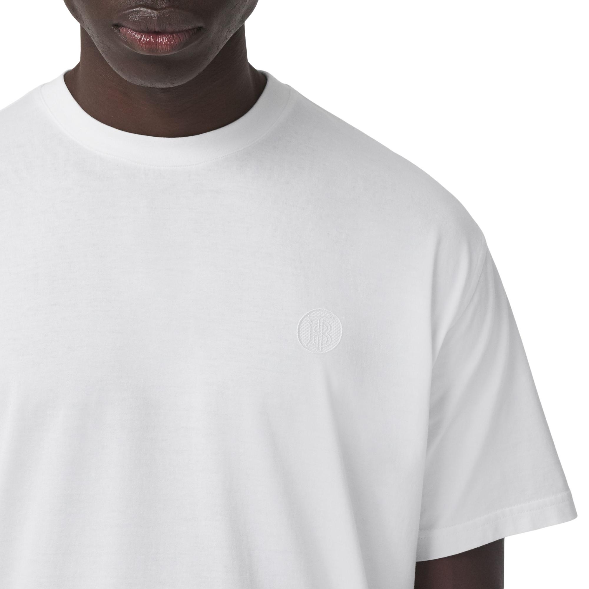 모노그램 모티프 코튼 티셔츠