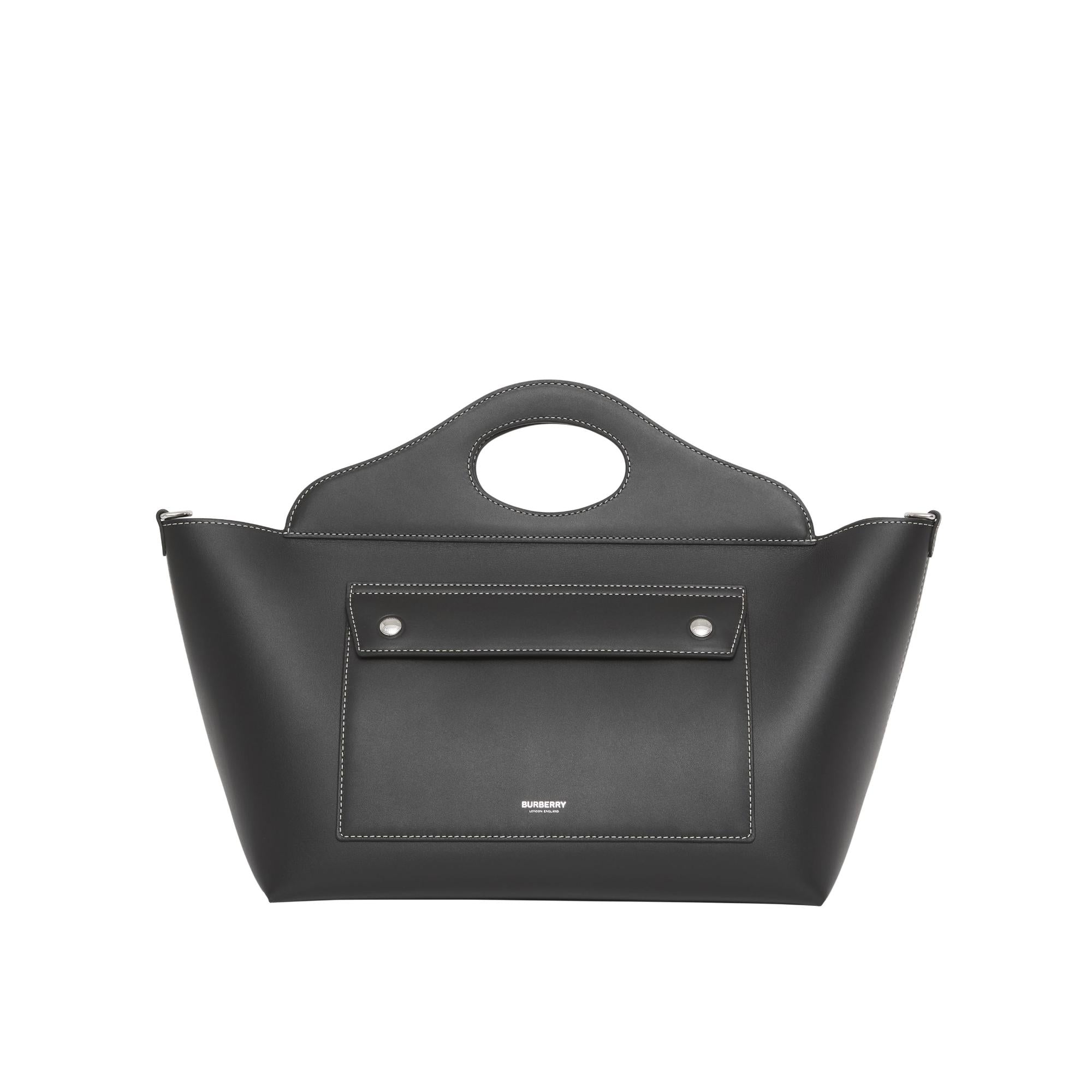 레더 스몰 소프트 포켓 토트