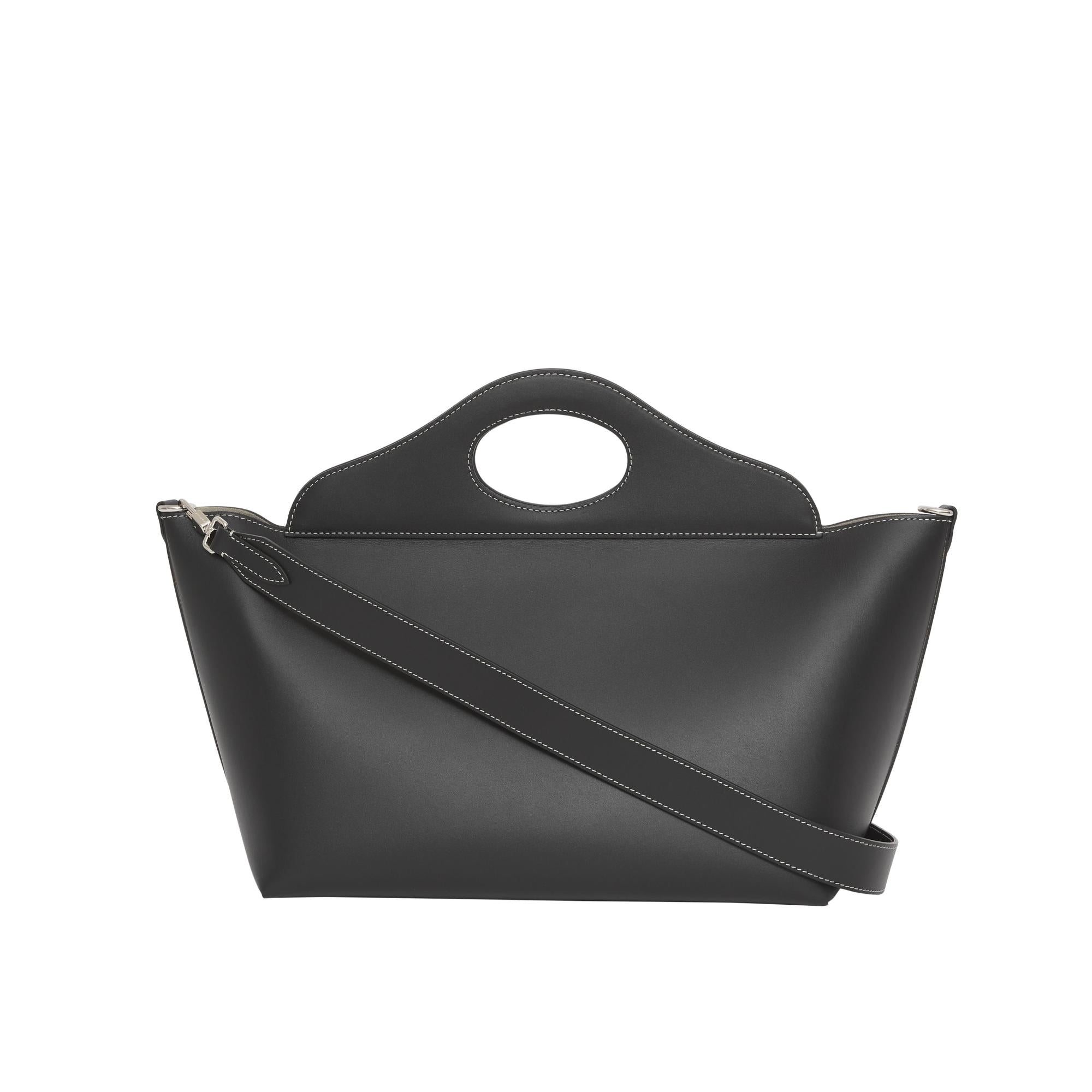 레더 스몰 소프트 포켓 토트