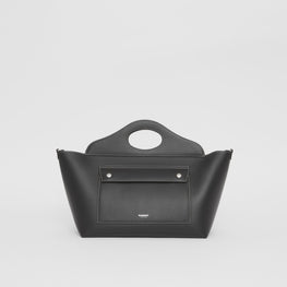 레더 스몰 소프트 포켓 토트