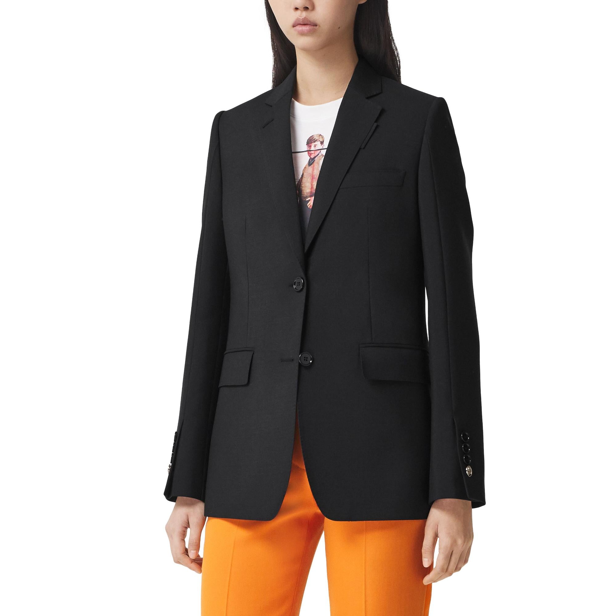 모노그램 모티프 모헤어 울 테일러드 재킷