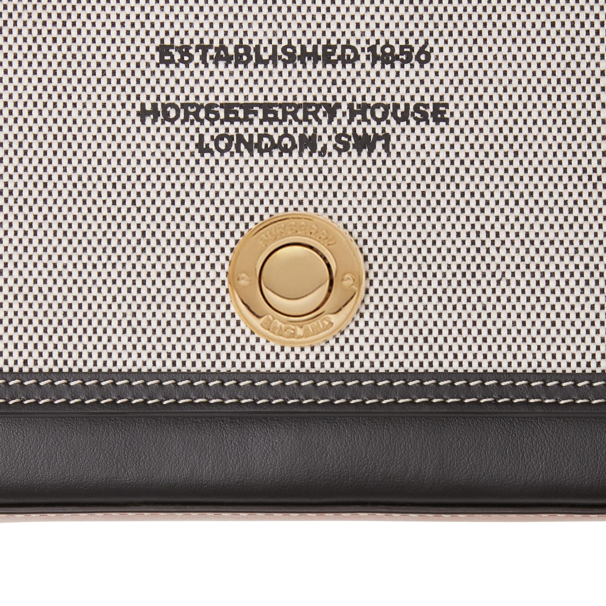 호스페리 프린트 캔버스 레더 크로스바디 백