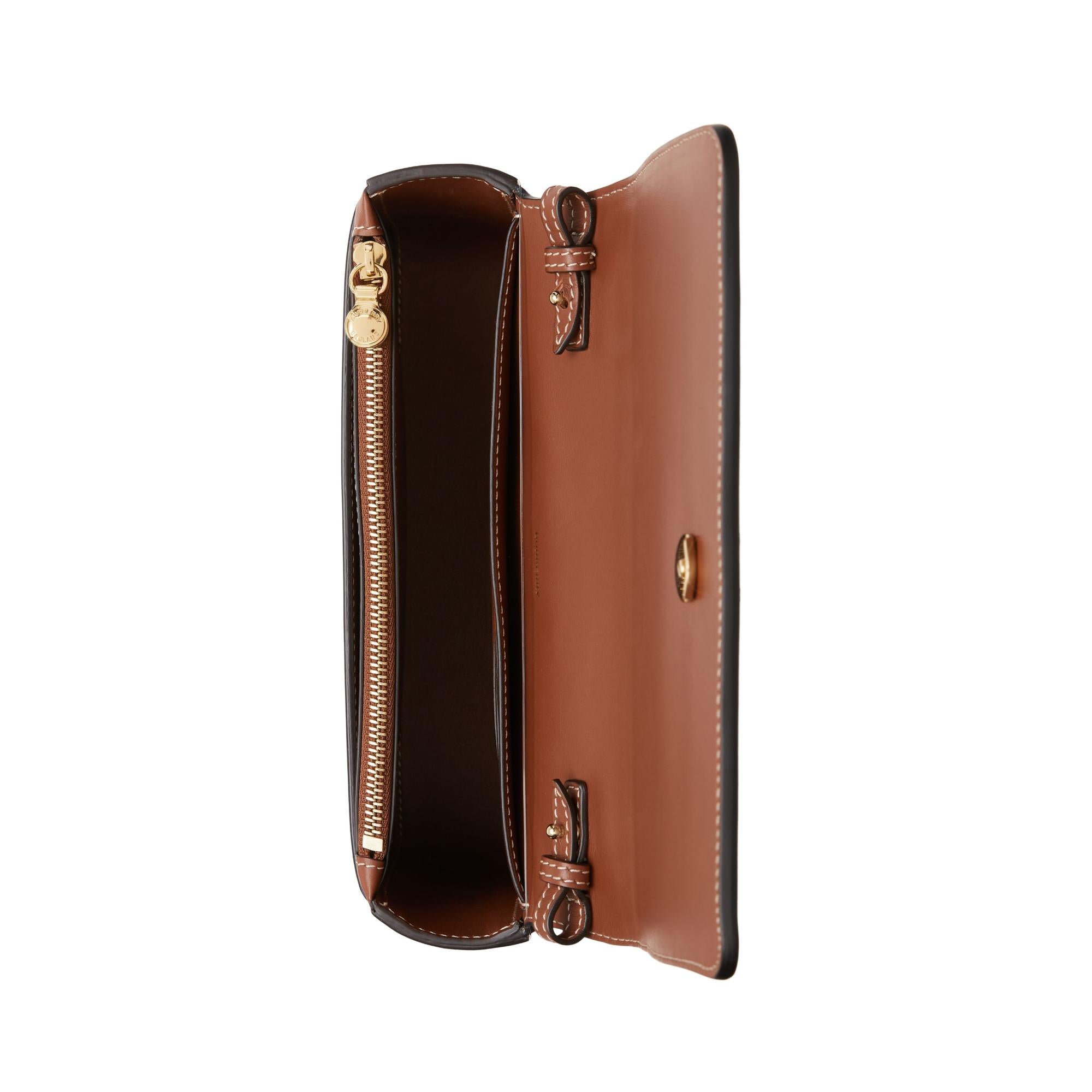 호스페리 프린트 캔버스 레더 크로스바디 백