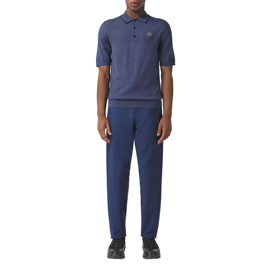 모노그램 모티프 울 실크 캐시미어 폴로셔츠