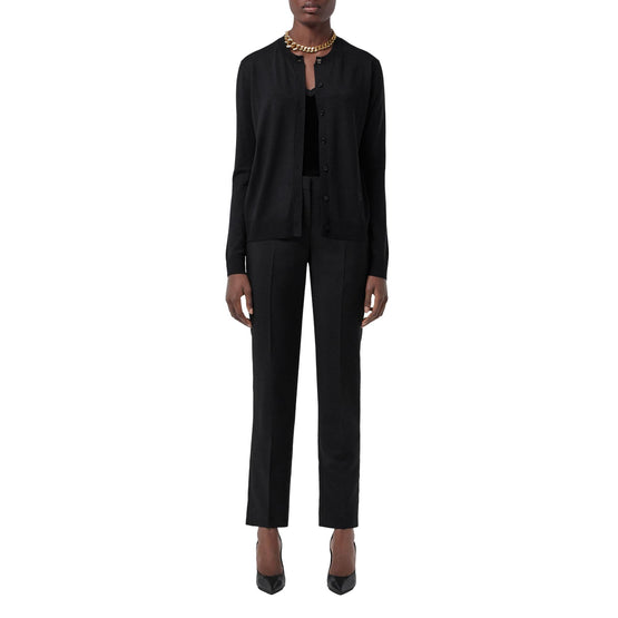 모노그램 모티프 울 실크 캐시미어 카디건