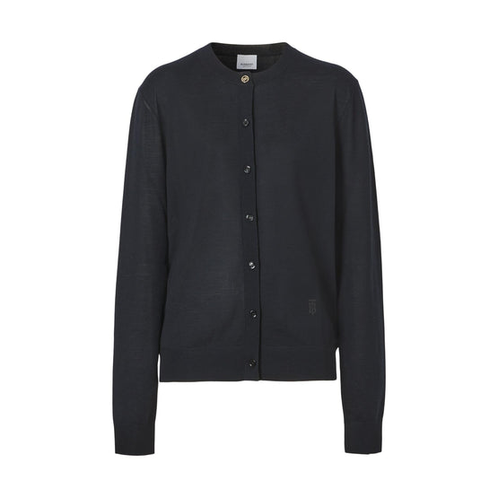 모노그램 모티프 울 실크 캐시미어 카디건