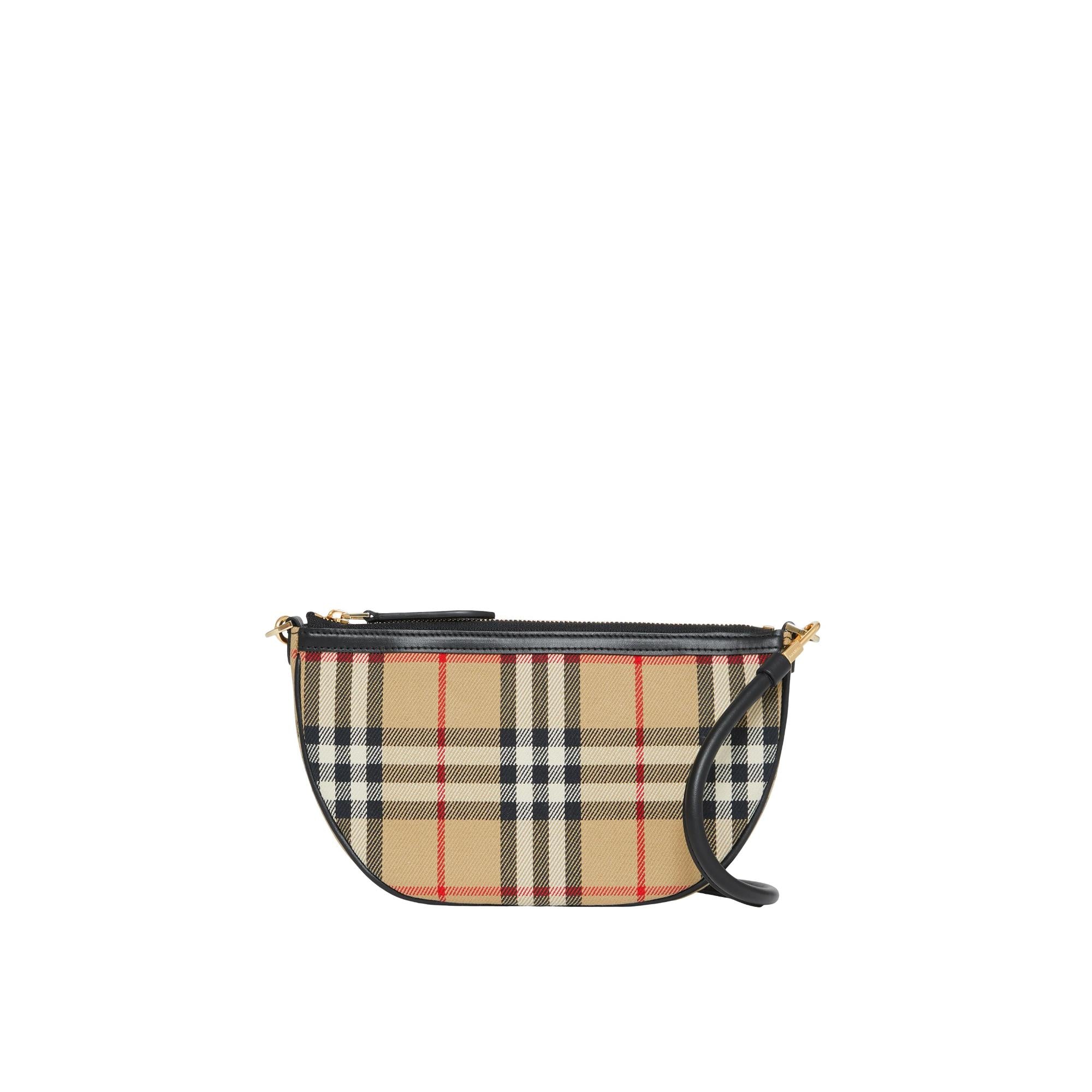 빈티지 체크 코튼 올림피아 파우치
