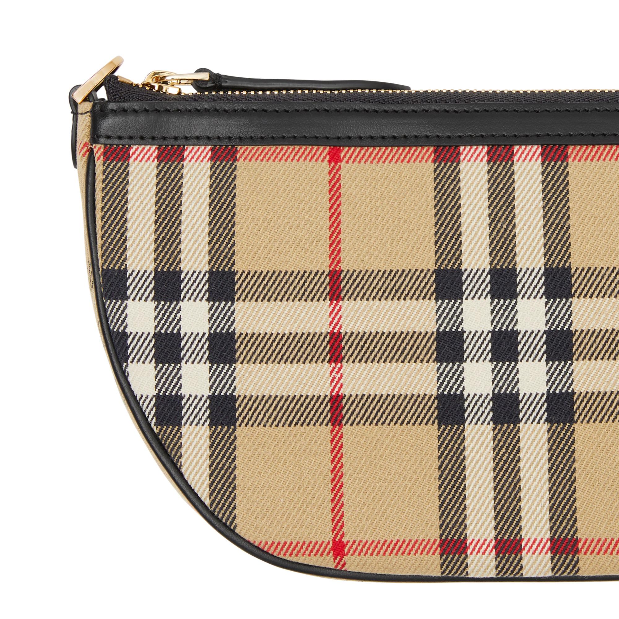 빈티지 체크 코튼 올림피아 파우치