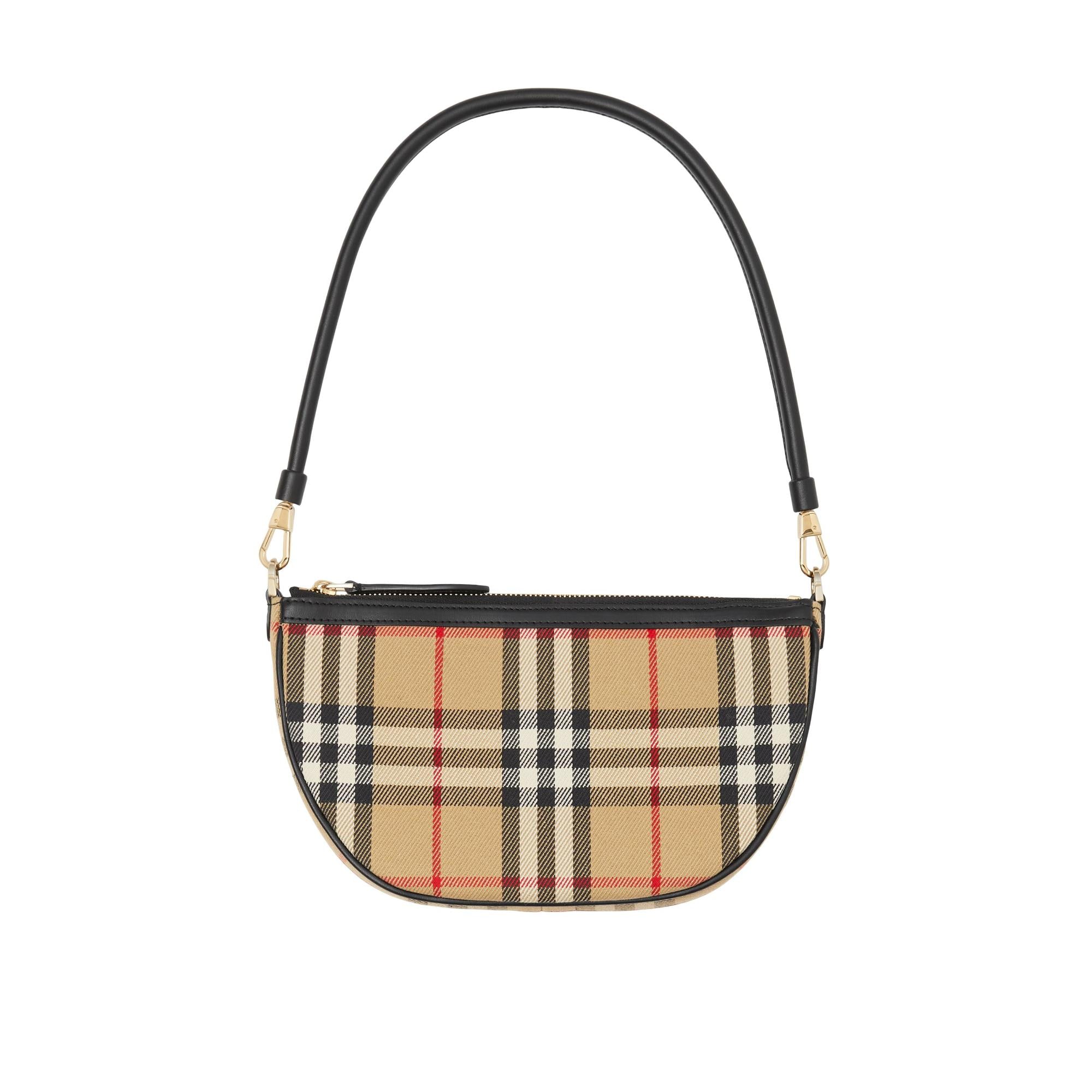 빈티지 체크 코튼 올림피아 파우치