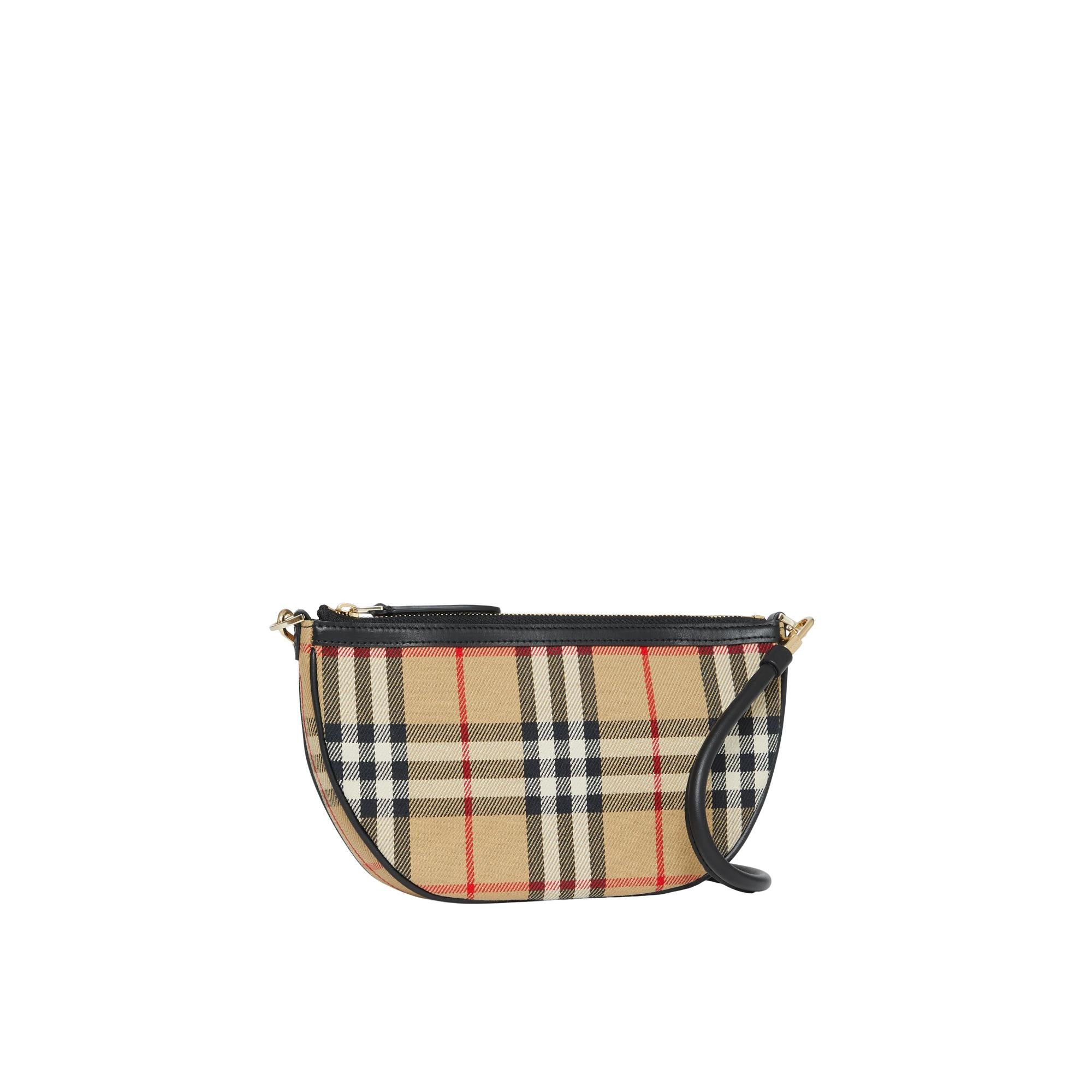 빈티지 체크 코튼 올림피아 파우치