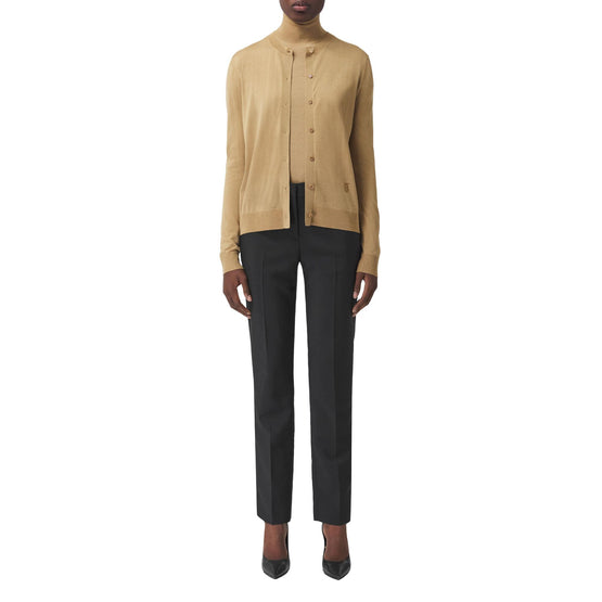 모노그램 모티프 울 실크 캐시미어 카디건