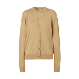 모노그램 모티프 울 실크 캐시미어 카디건