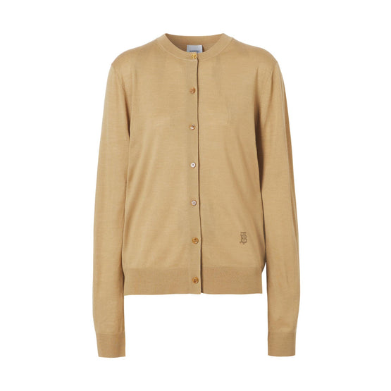 모노그램 모티프 울 실크 캐시미어 카디건