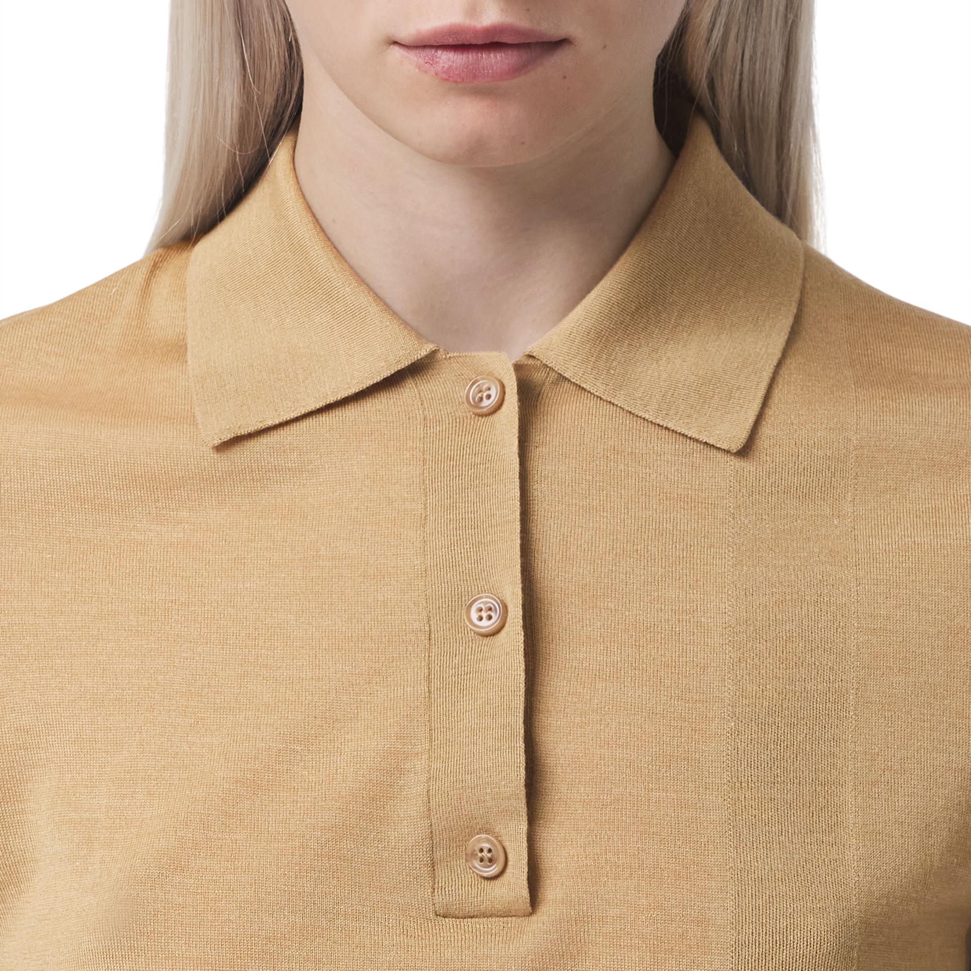 모노그램 모티프 울 실크 캐시미어 폴로셔츠