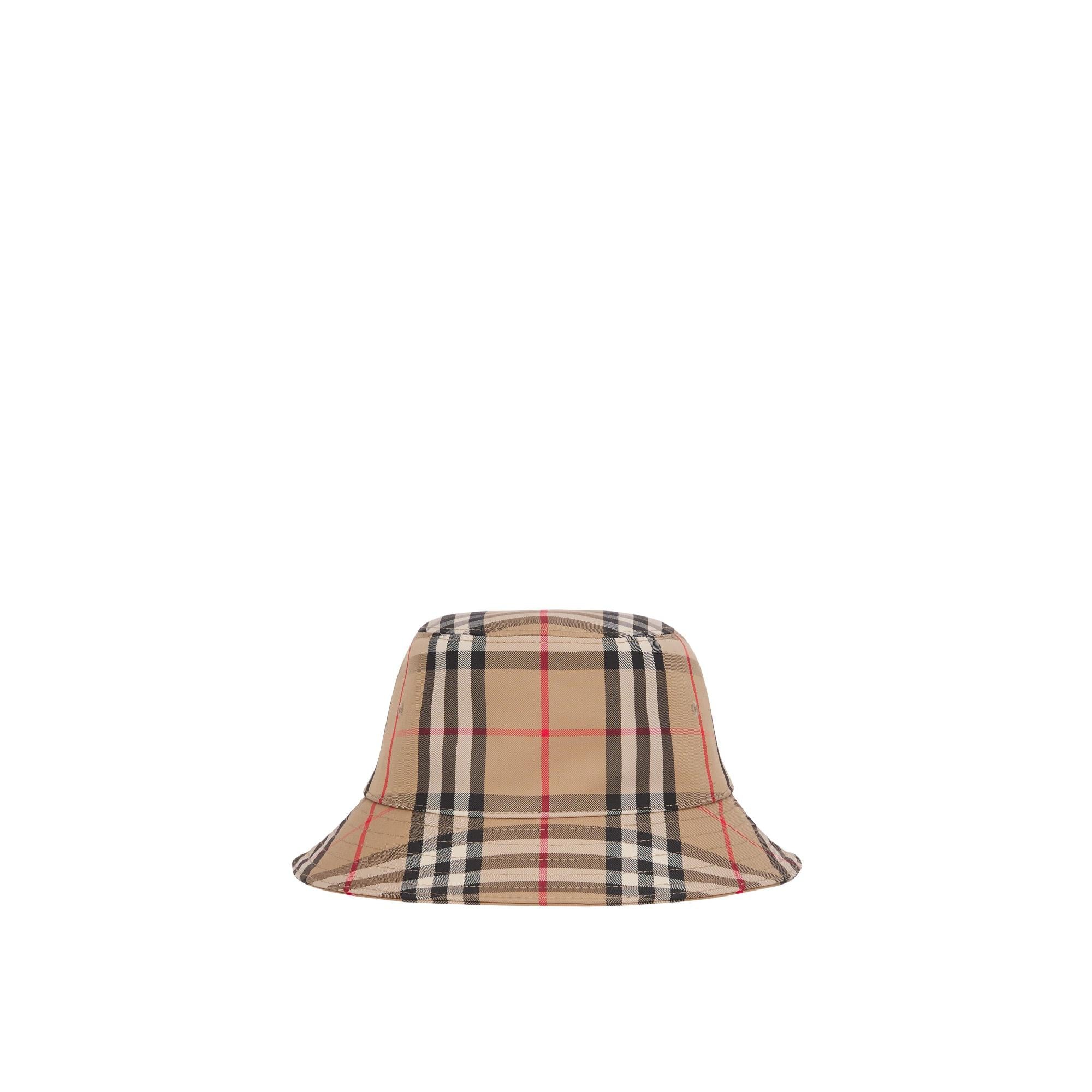 빈티지 체크 트윌 버킷 햇