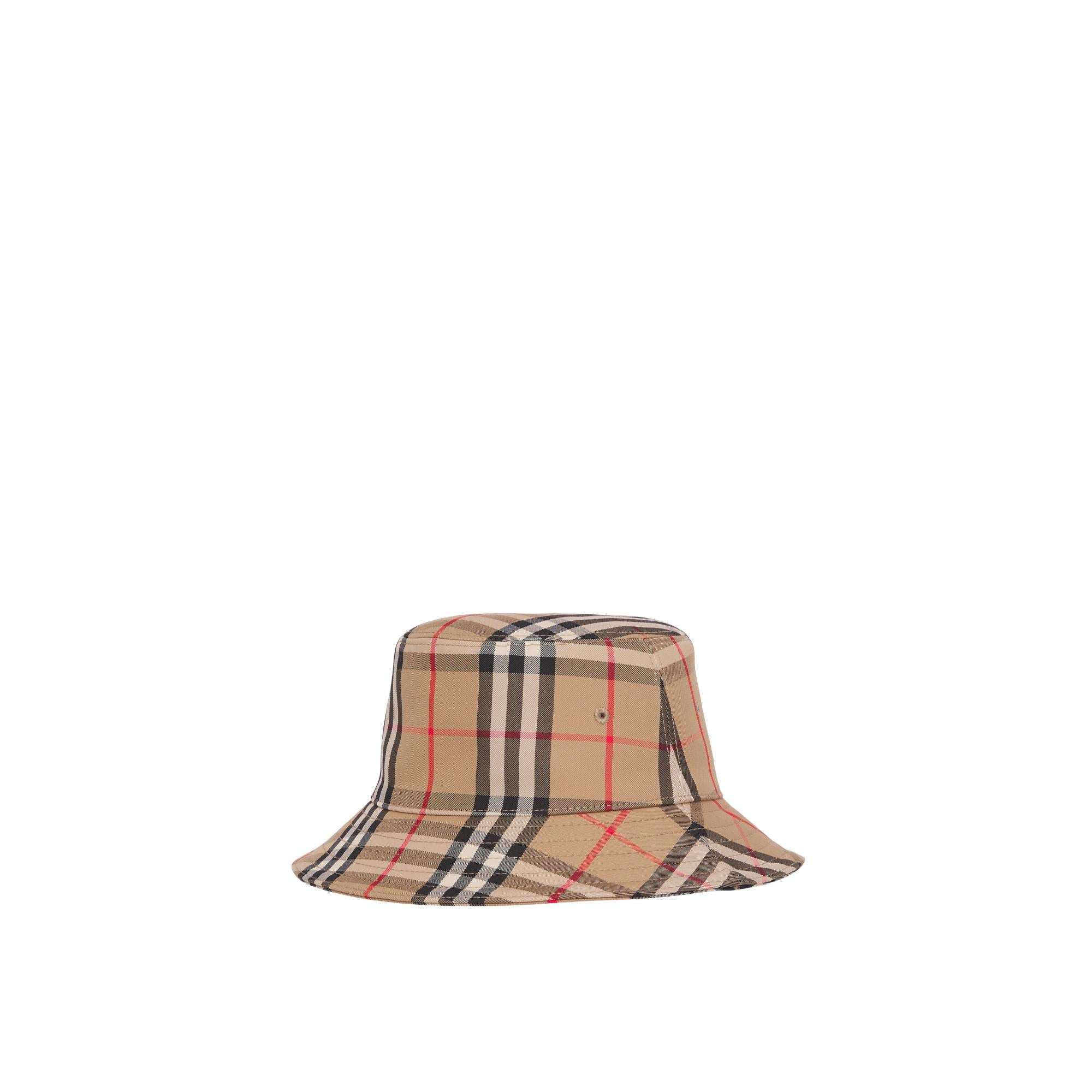 빈티지 체크 트윌 버킷 햇
