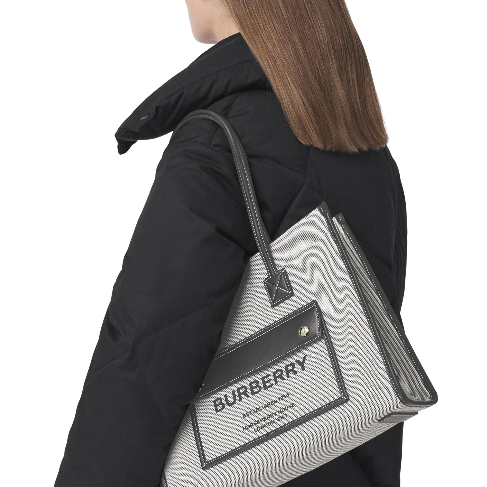 투톤 캔버스 레더 스몰 프레야 토트