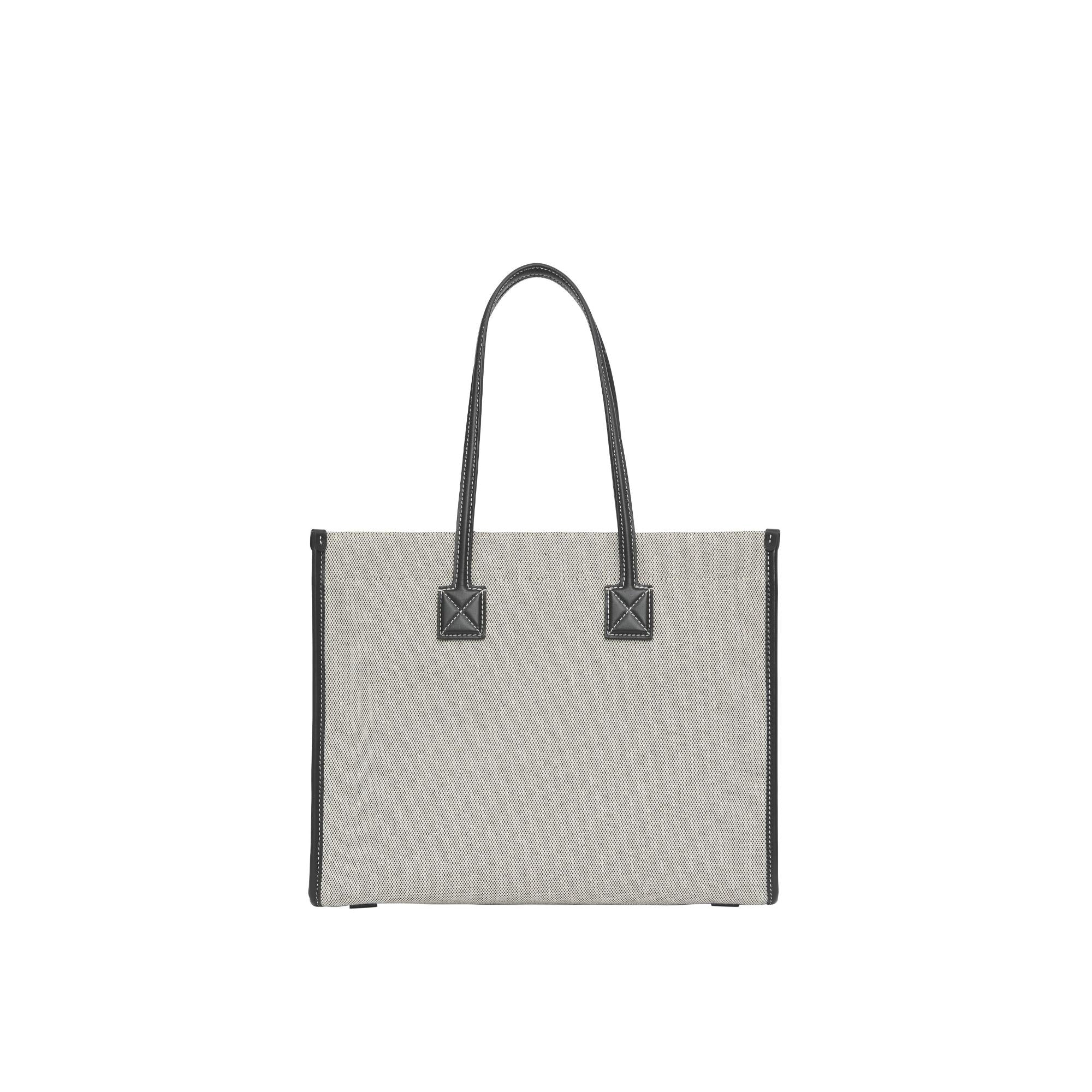 투톤 캔버스 레더 스몰 프레야 토트