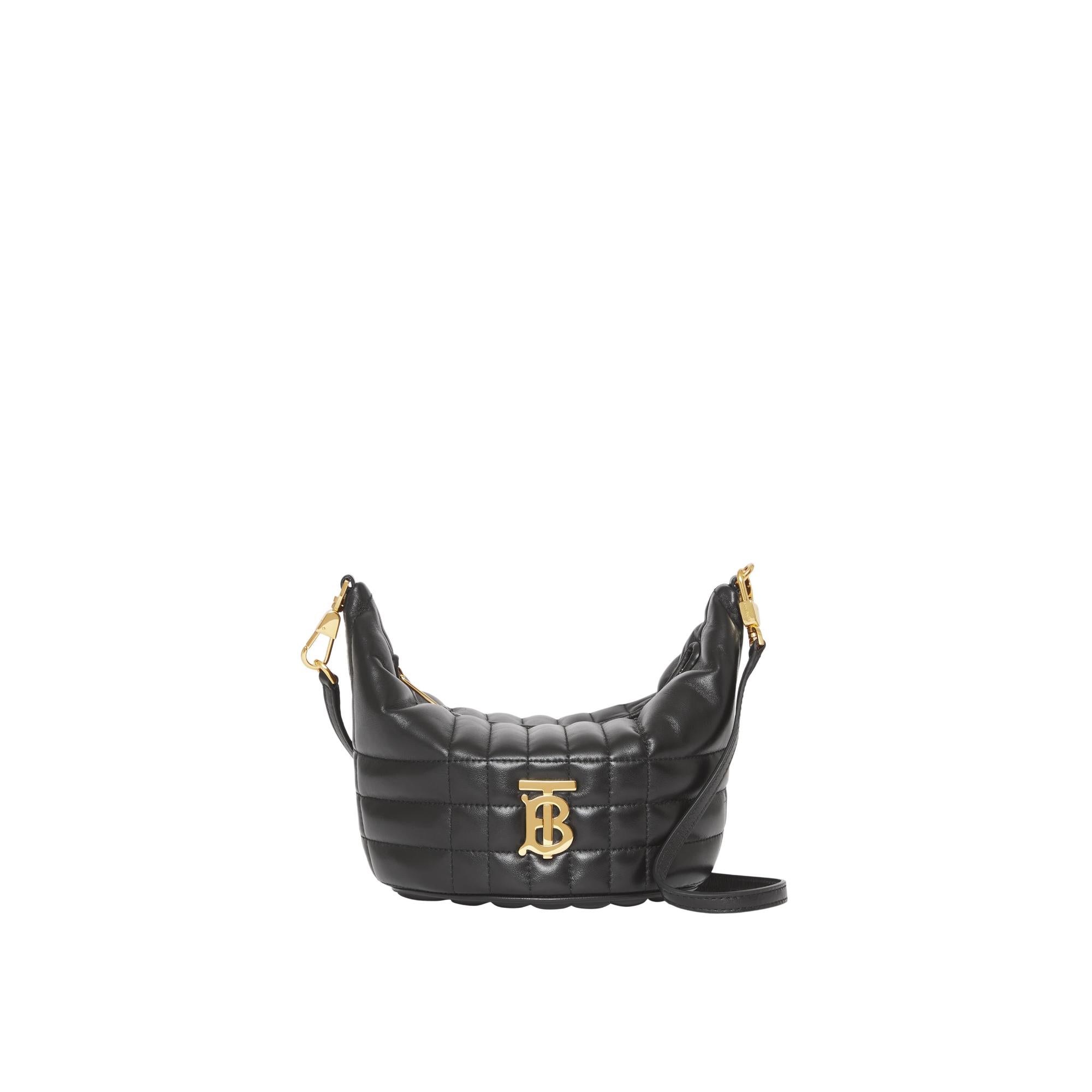 퀼팅 레더 스몰 크레센트 롤라 백