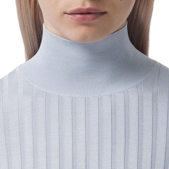 모노그램 모티프 실크 터틀넥 스웨터