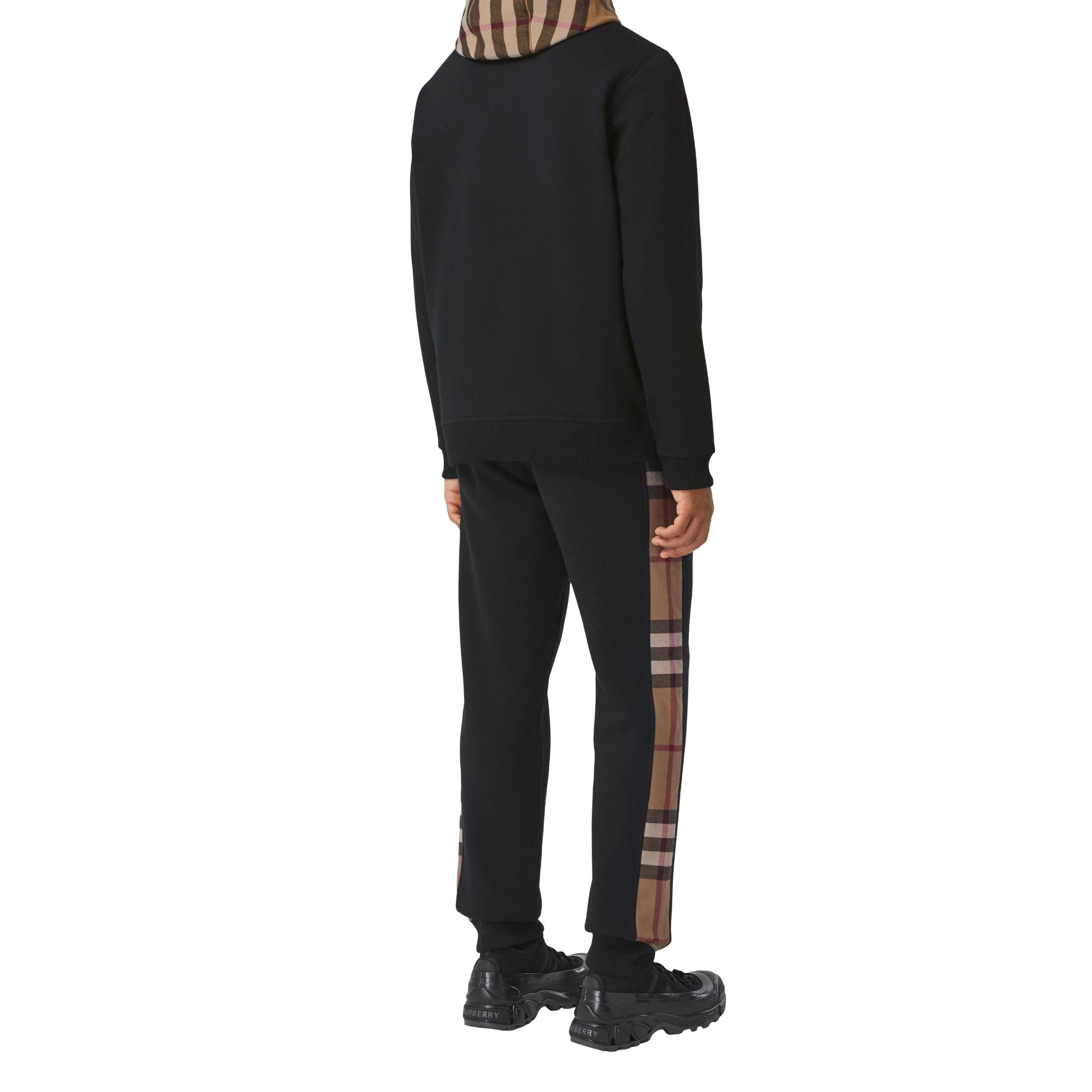 체크 후드 코튼 블렌드 후디