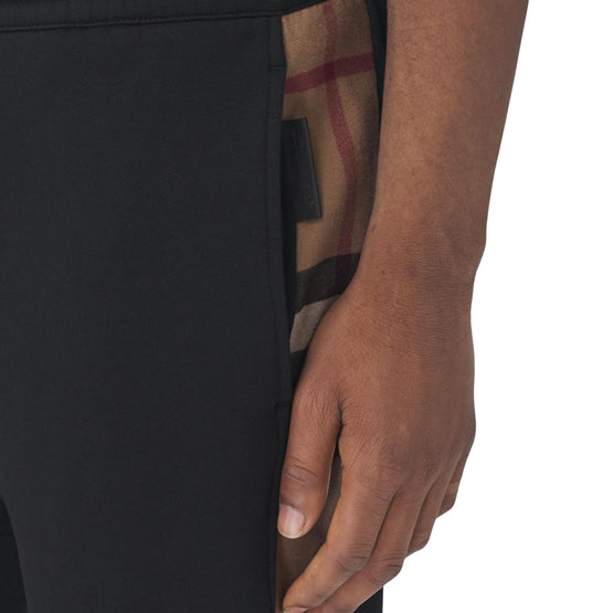 체크 패널 코튼 블렌드 조깅 팬츠