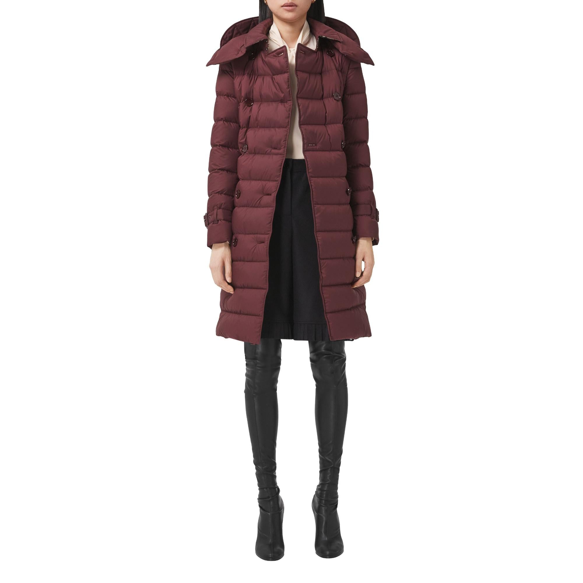 디태처블 후드 다운 코트