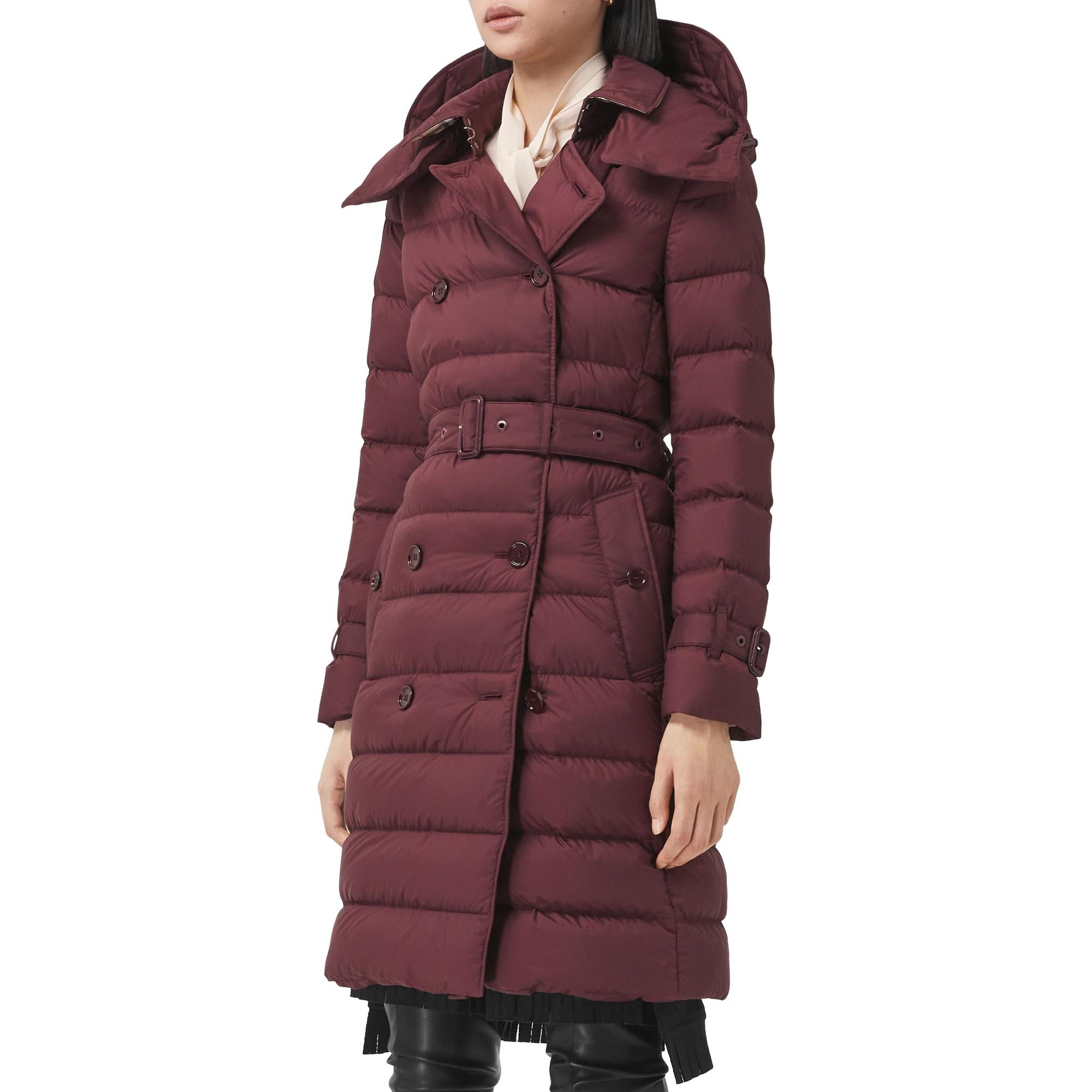 디태처블 후드 다운 코트