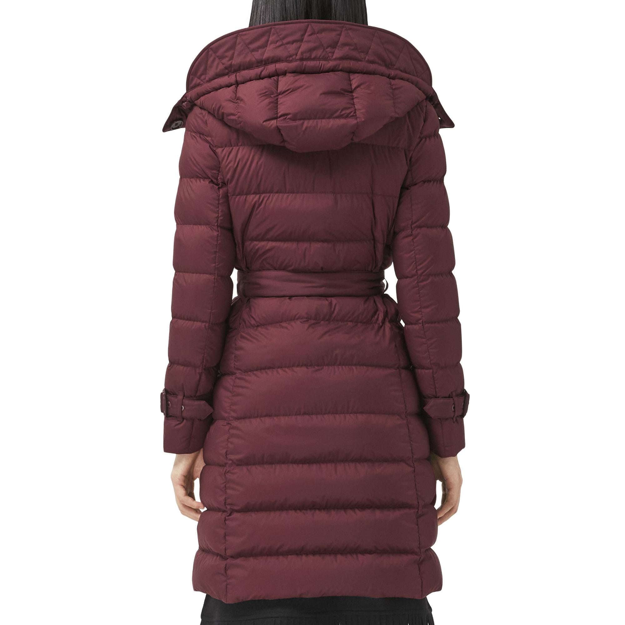 디태처블 후드 다운 코트