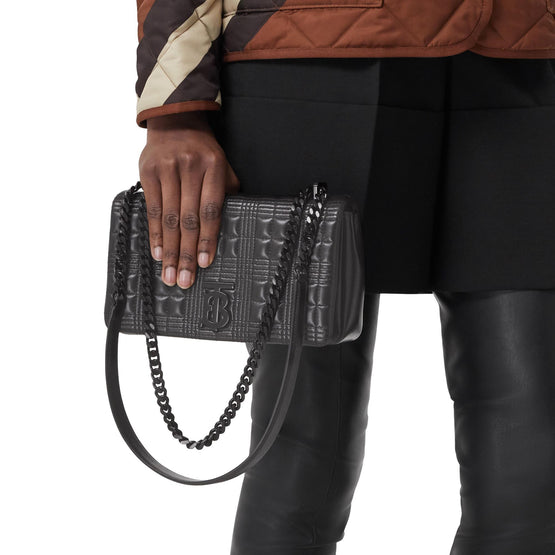 퀼팅 레더 스몰 롤라 백