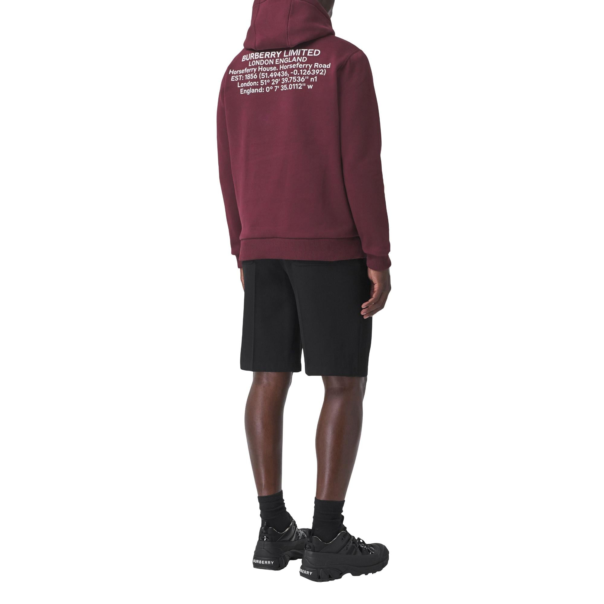 로케이션 프린트 코튼 블렌드 후디