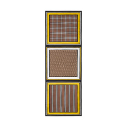 몽타주 프린트 실크 스카프