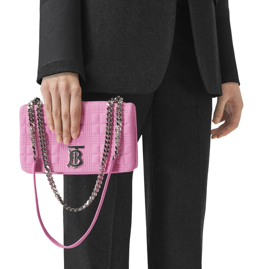 퀼팅 레더 스몰 롤라 백