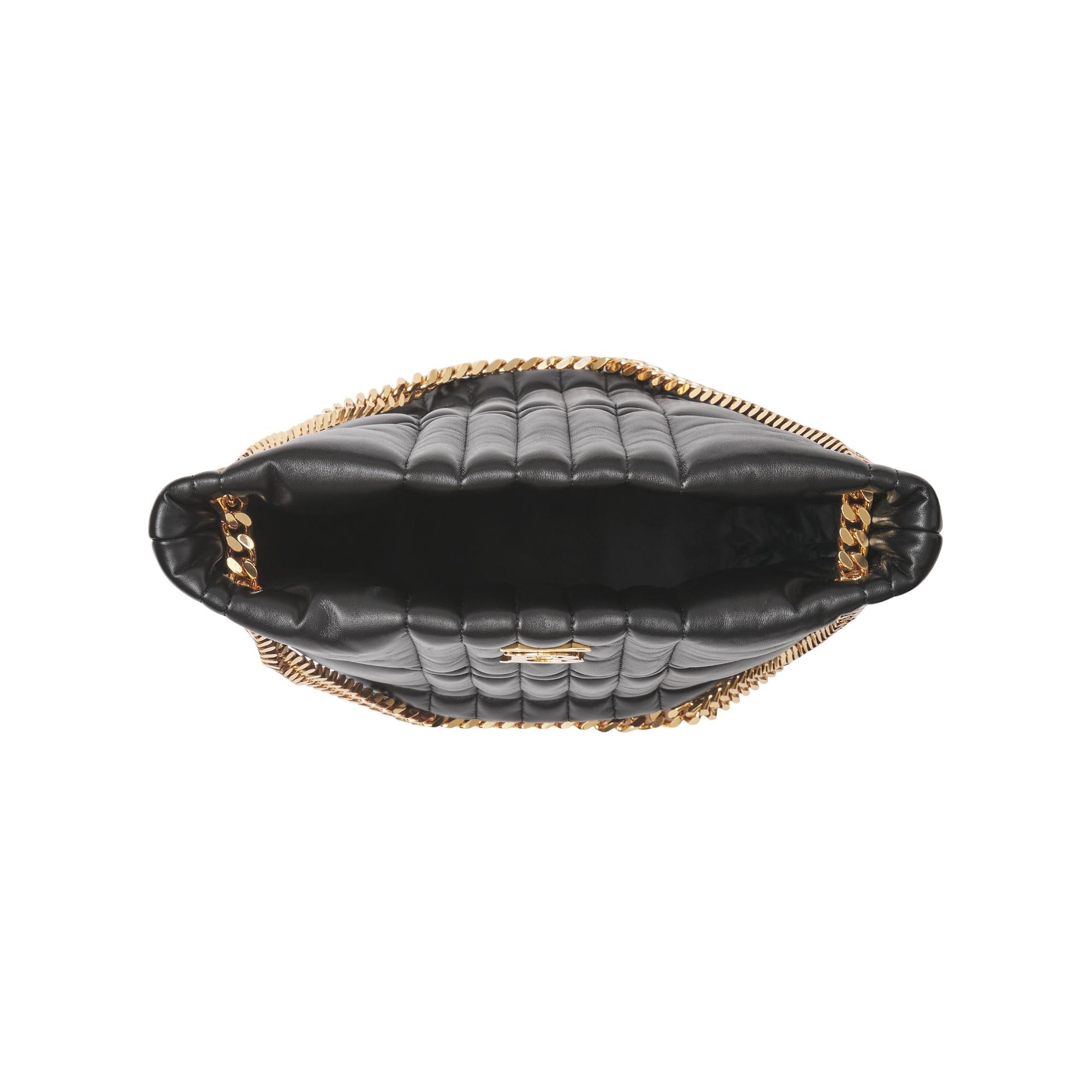 퀼팅 레더 스몰 롤라 버킷 백