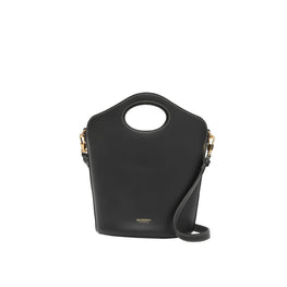 스몰 레더 포켓 버킷 백