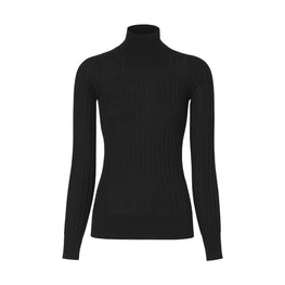 모노그램 모티프 실크 터틀넥 스웨터