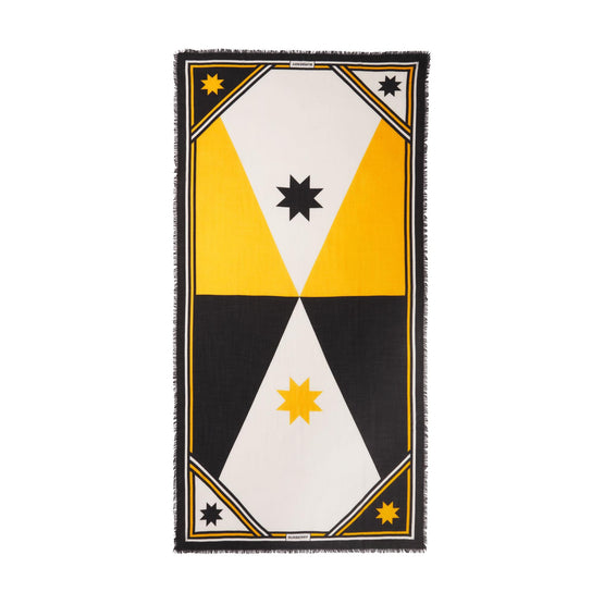 지오메트릭 프린트 라이트 캐시미어 스카프