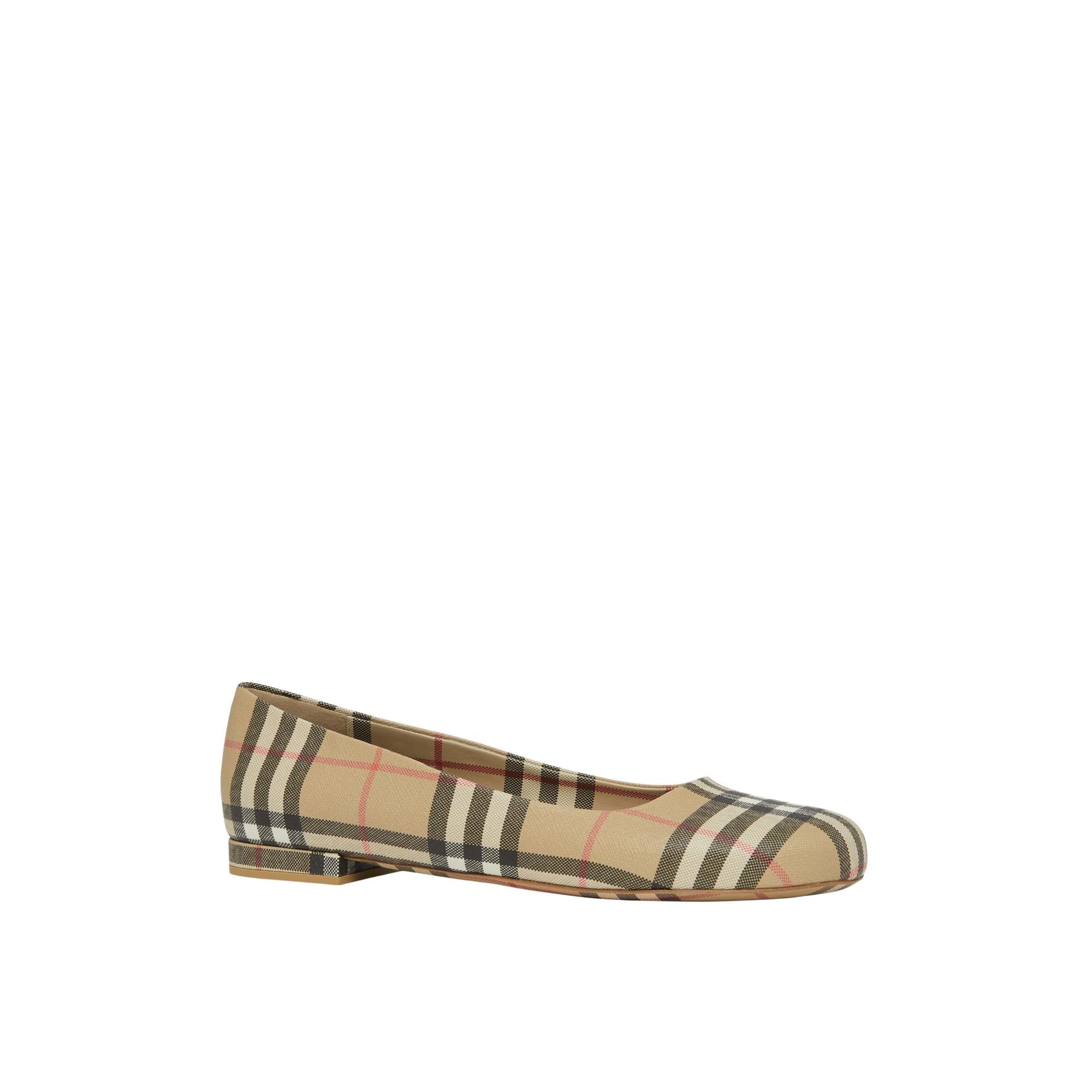 빈티지 체크 발레리나