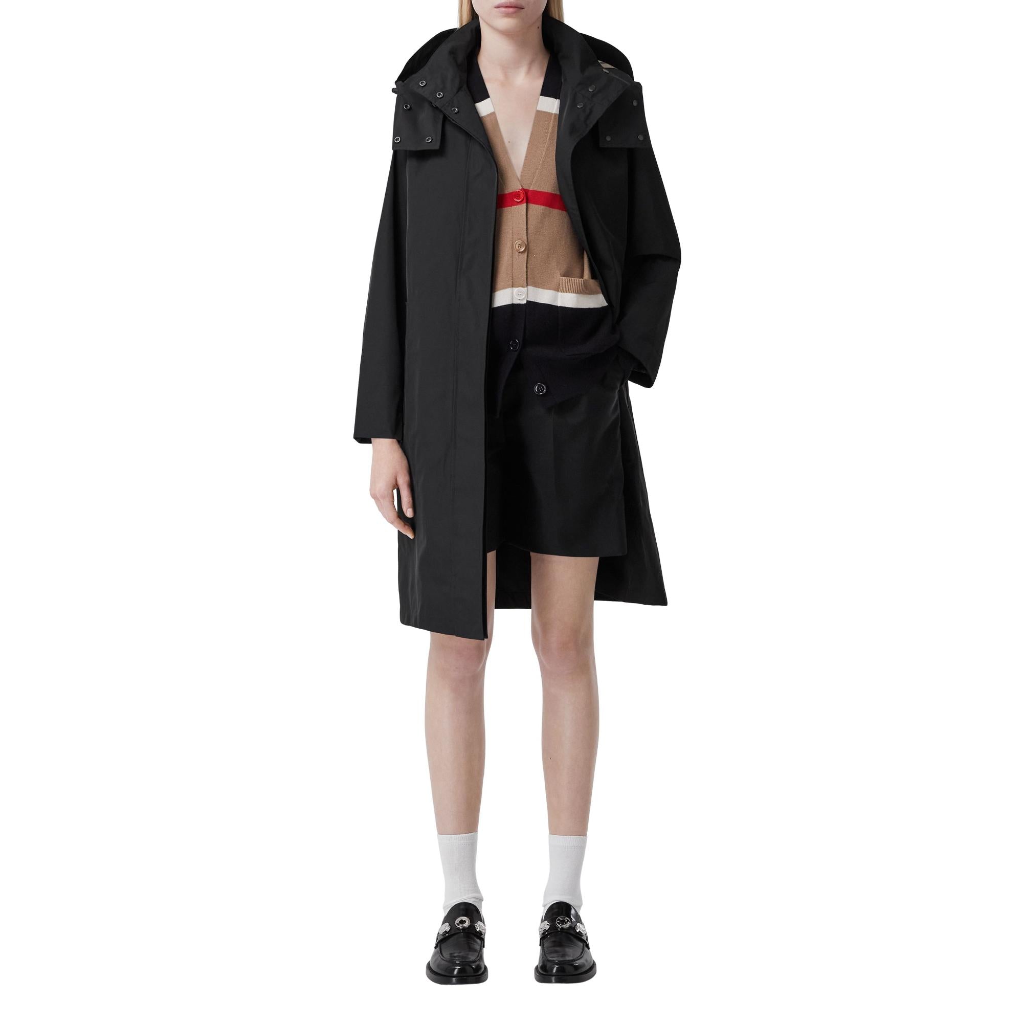 디태처블 후드 카 코트