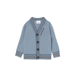 아이콘 스트라이프 트리밍 울 카디건