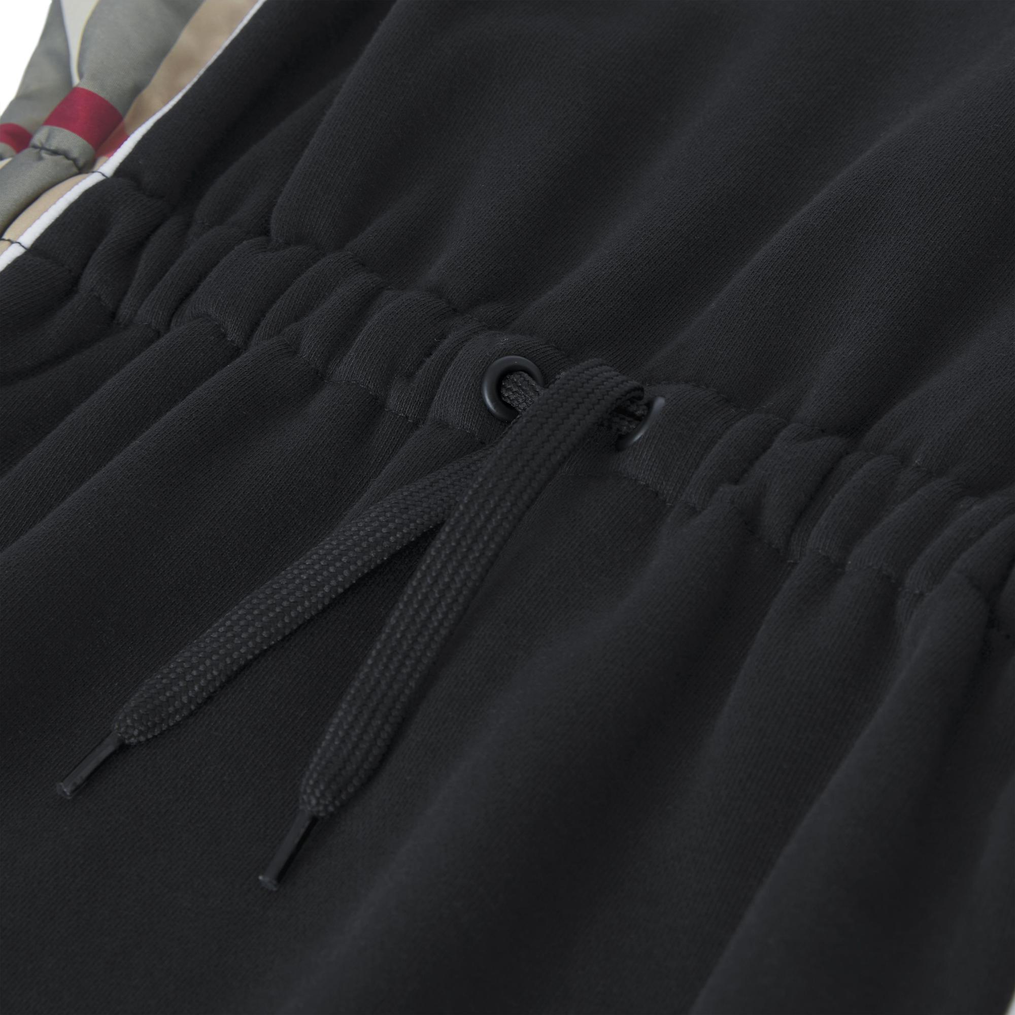 롱 슬리브 체크 패널 코튼 드레스