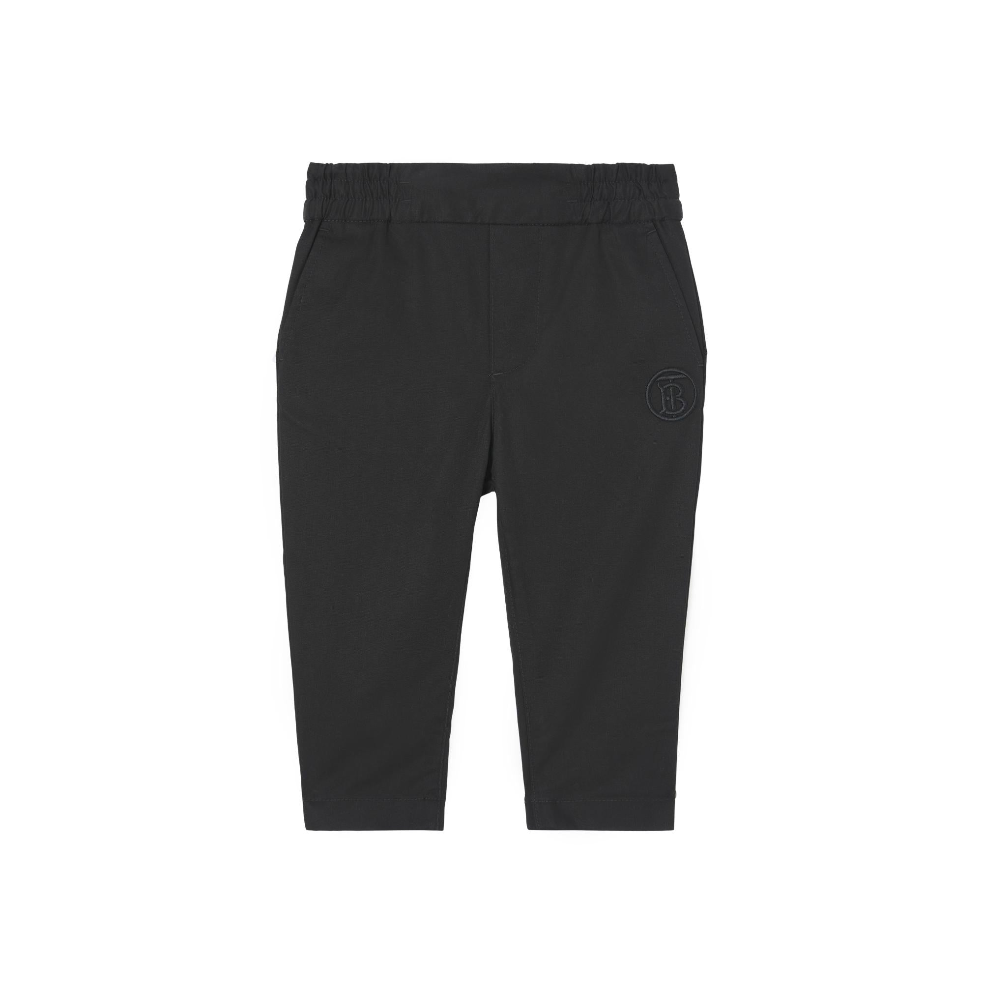 모노그램 모티프 코튼 팬츠