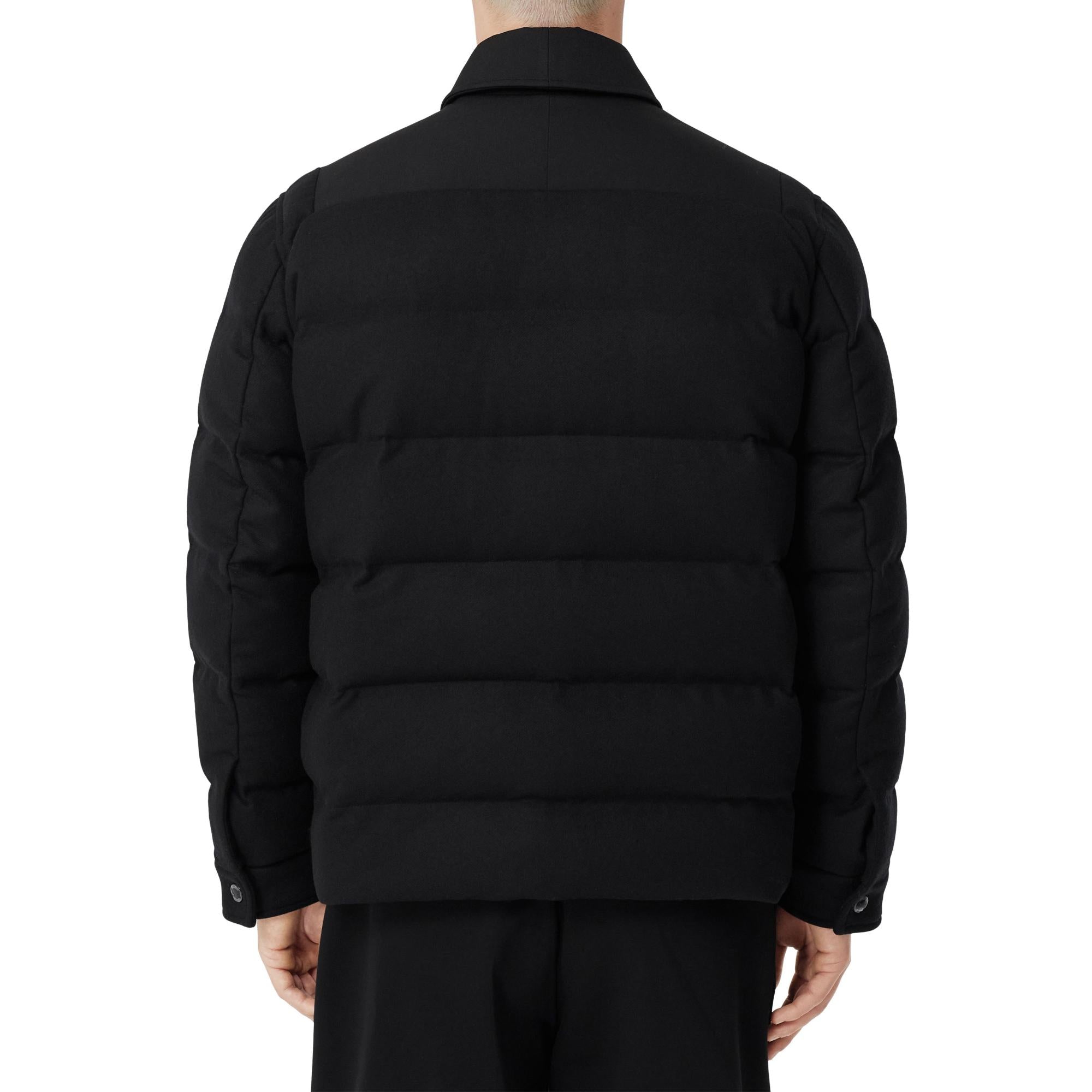 지오메트릭 패널 울 캐시미어 나일론 오버셔츠