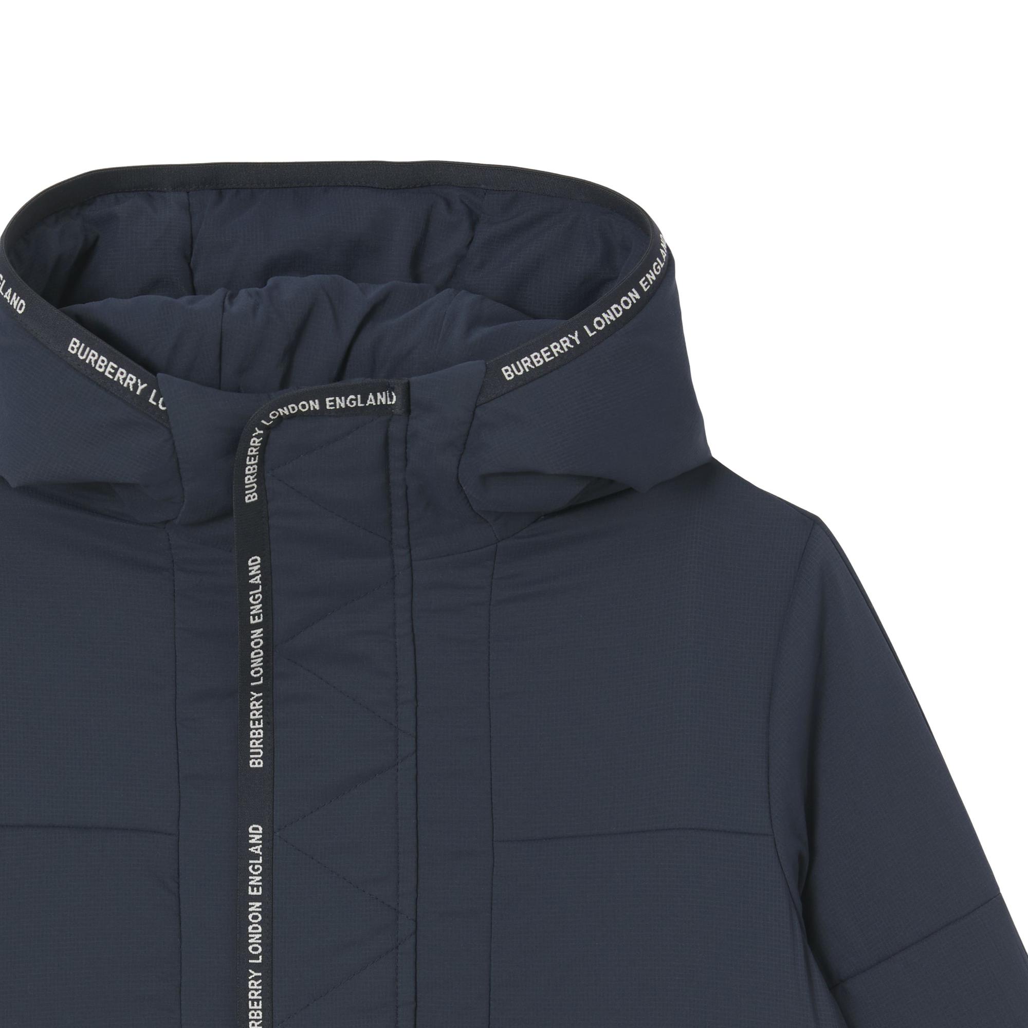 로고 테이프 나일론 후드 재킷