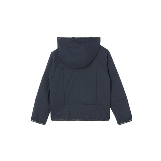 로고 테이프 나일론 후드 재킷