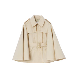 플레어 슬리브 코튼 트렌치코트