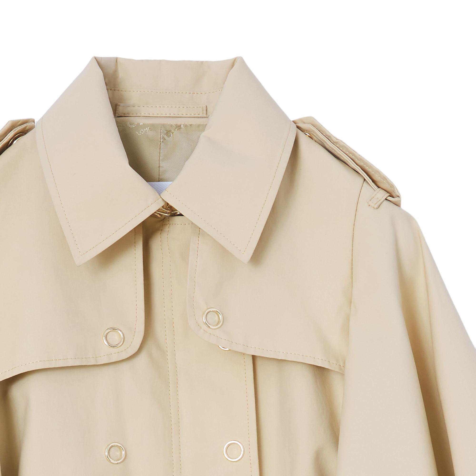 플레어 슬리브 코튼 트렌치코트